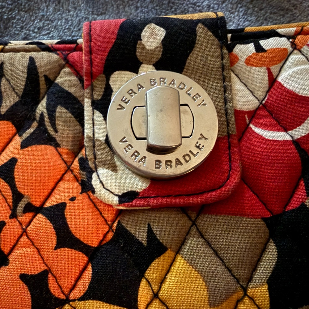 Vera Bradley Floral Wallet in Red, Yellow, and Black - Picture 2 of 6